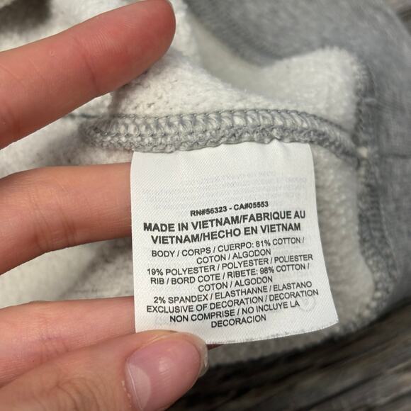 Nike Volleyball Heather Gray Mens S Center Logo Brush Fleece Pullover Sweatshirt - Picture 5 of 10